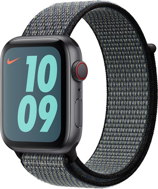 Apple Nike Sport Loop Band voor de Apple Watch Series 1 / 2 / 3 / 4 / 5 / 6 / 7 / 8 / 9 / SE / Ultra (2) - 42 / 44 / 45 / 49 mm - Indigo / Lime Blast