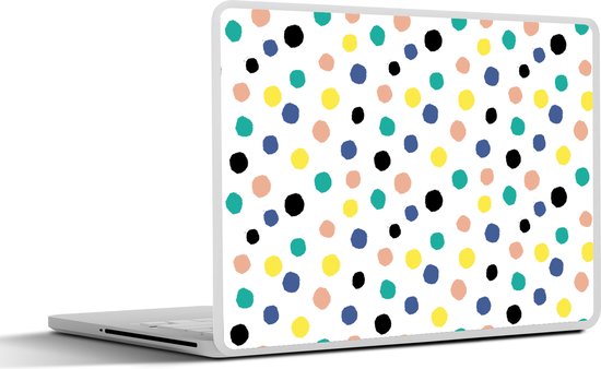 Autocollant pour ordinateur portable - 14 pouces - Points - Motifs - Jaune - 32x5x23x5cm - Autocollants pour ordinateur portable - Peau pour ordinateur portable - Couverture