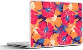Laptop sticker - 11.6 inch - Zomer - Bloemen - Hawaii - Patronen - 30x21cm - Laptopstickers - Laptop skin - Cover