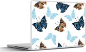 Laptop sticker - 13.3 inch - Vlinder - Insecten - Patronen - Zomer - 31x22,5cm - Laptopstickers - Laptop skin - Cover