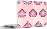 Laptop sticker - 11.6 inch - Paars - Patronen - Uien - 30x21cm - Laptopstickers - Laptop skin - Cover