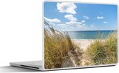Laptop sticker - 17.3 inch - Duin - Gras - Zee - Strand - 40x30cm - Laptopstickers - Laptop skin - Cover
