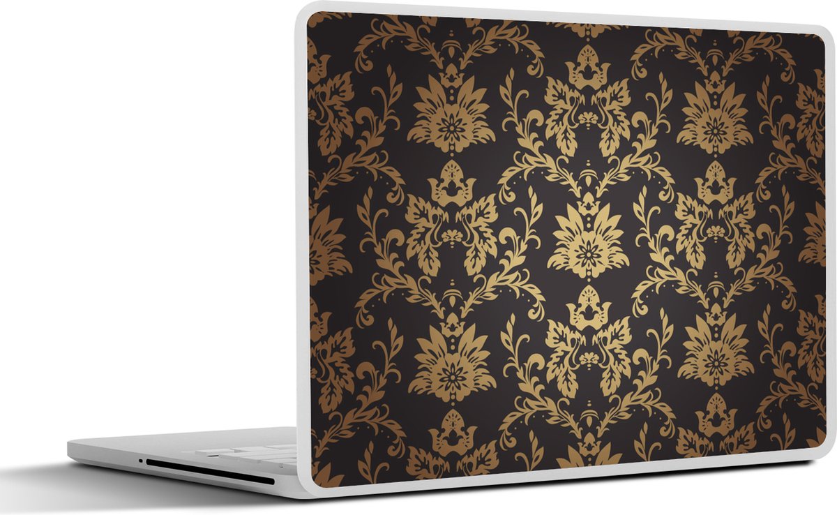 Laptop sticker - 13.3 inch - Bloemen - Licht - Vintage - 31x22,5cm - Laptopstickers - Laptop skin - Cover