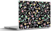 Laptop sticker - 10.1 inch - Patronen - Bloemen - Lente - 25x18cm - Laptopstickers - Laptop skin - Cover