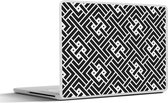 Laptop sticker - 12.3 inch - Patronen - Zwart Wit - Doolhof - 30x22cm - Laptopstickers - Laptop skin - Cover
