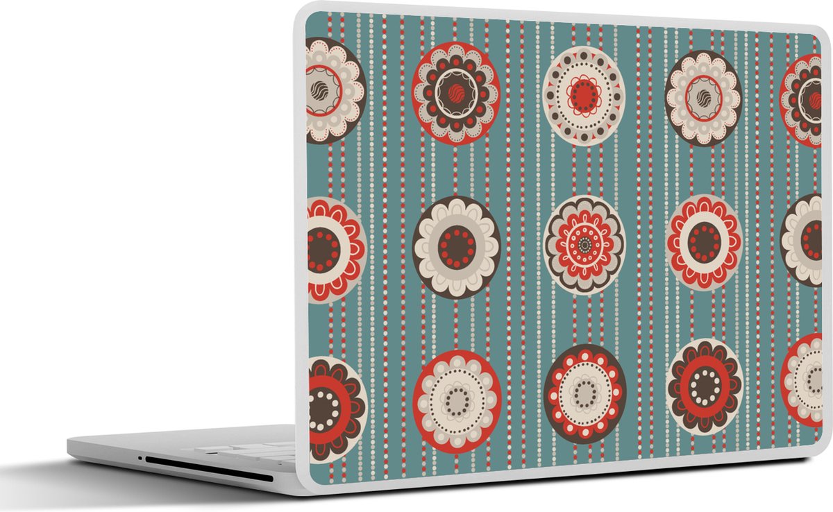Laptop sticker - 11.6 inch - Bohemian - Bloemen - Vintage - Design - 30x21cm - Laptopstickers - Laptop skin - Cover