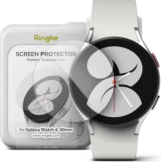 Ringke Screen Protector Geschikt voor Samsung Galaxy Watch 4 40MM - ID Glass - 4-Pack