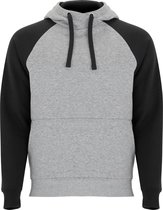 Tweekleurige hoodie 'Badet' Grijs/Zwart Merk Roly Maat XXXL