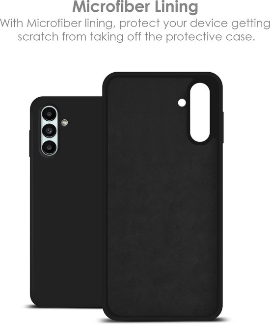 Coque Samsung A04S silicone Liquid Nano coque soft Zwart - Samsung Galaxy A04s / Samsung A13 5G Coque silicone couleur - A04s Protège écran pack de 2