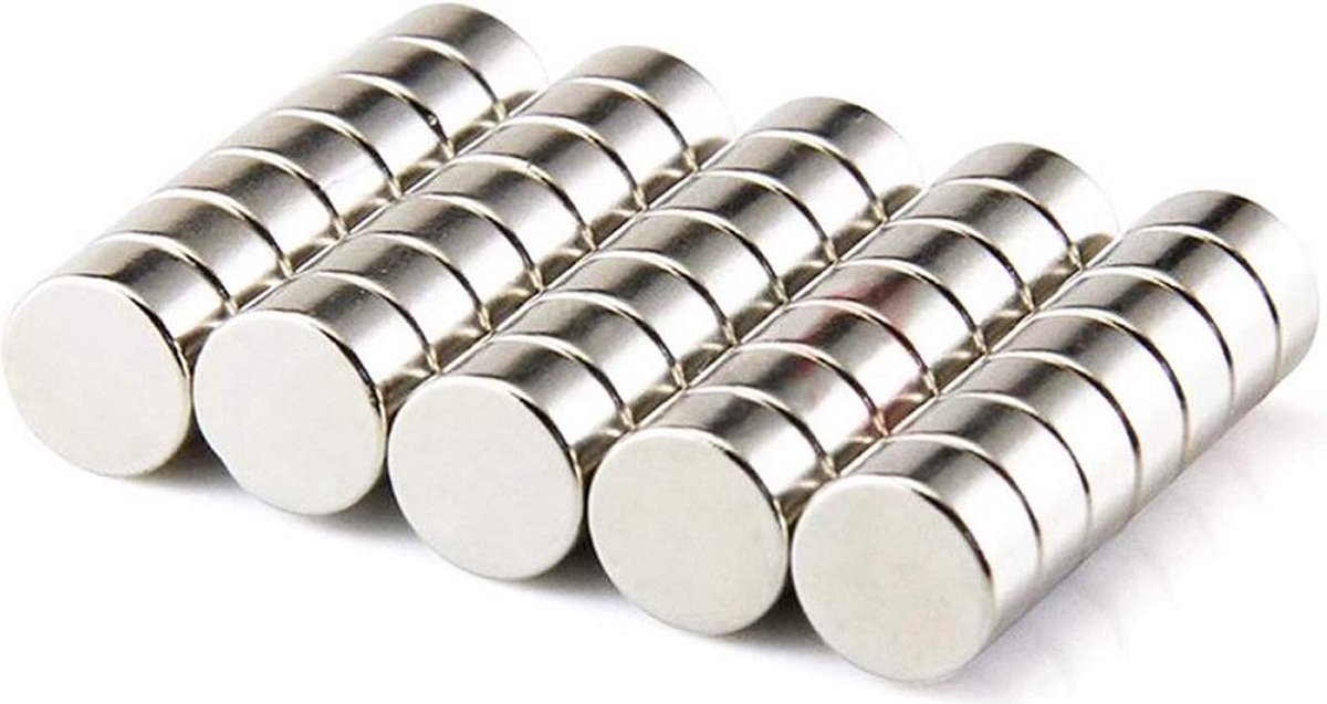 LuxeBass Sterke N50 Lodestone Neodymium Magneetjes 10x5mm | Magneten | Geschikt voor Koelkast Whitebord en Overige | 10 Stuks LB632