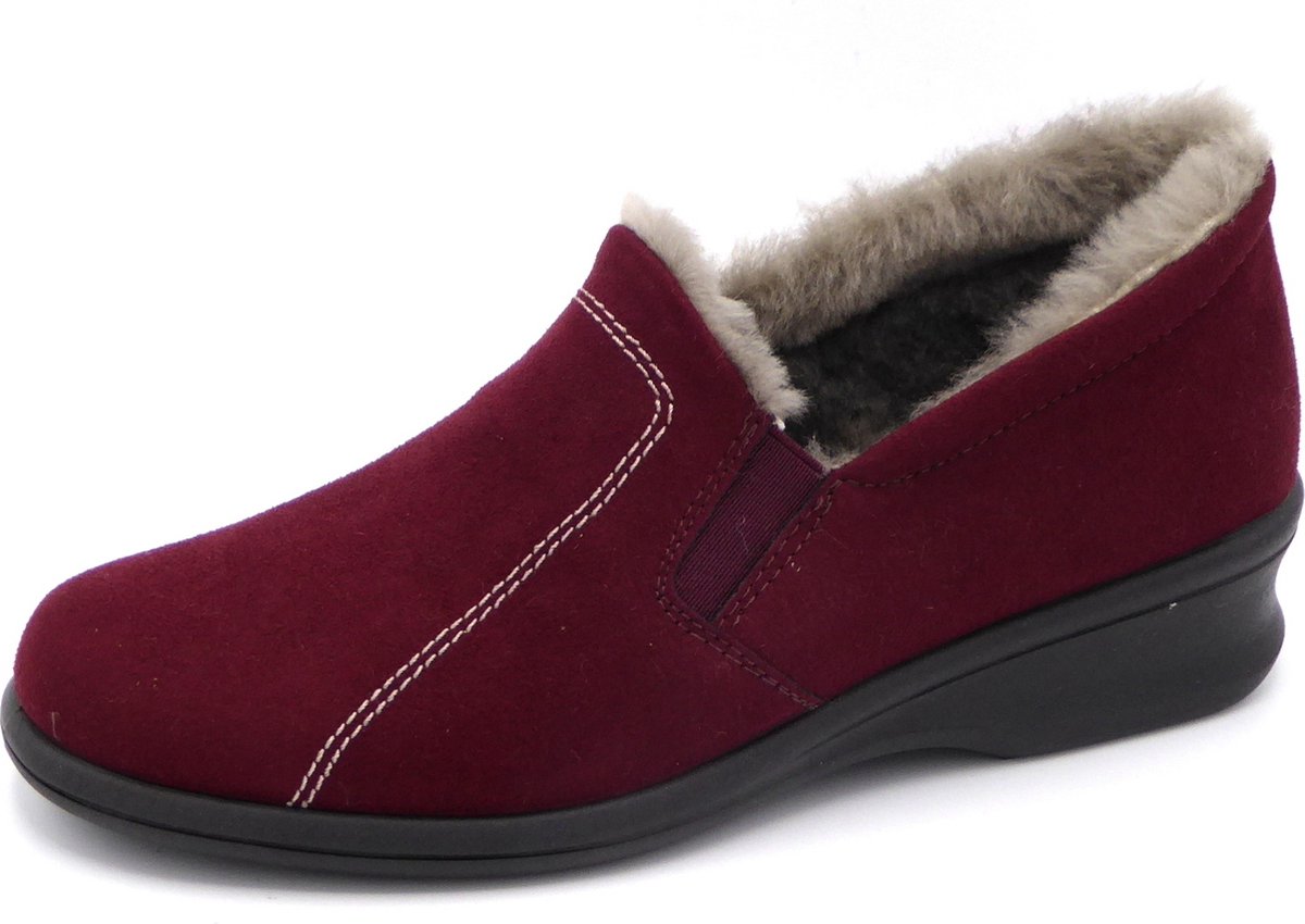 Rohde Dames Pantoffel Gevoerd - 2516-41 Donkerrood - Maat 8 (42)