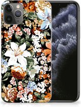 TPU Case Geschikt voor iPhone 11 Pro Dark Flowers