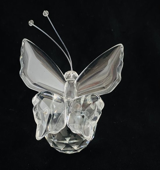 kristallen glazen vlinder 8x7x7cm met de hand gemaakt, echt ambachten.