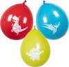 Boland - 6 Latex ballonnen Dino party - Multi - Knoopballon