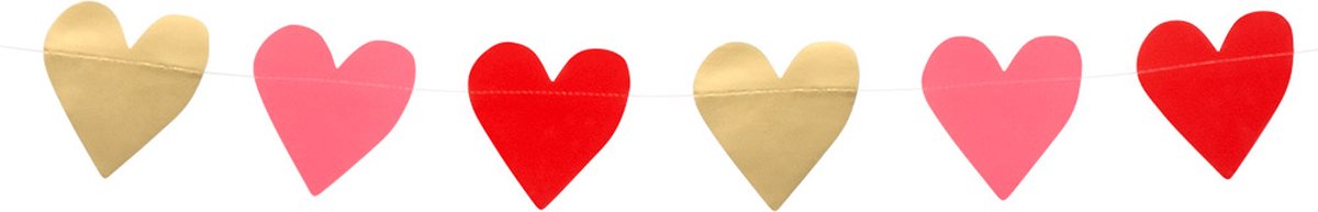 Boland - Kartonnen slinger Love - Geen thema - Valentijn - Feestversiering - Liefde - Hart