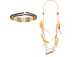 Boland - Set Hopi - Volwassenen - Unisex - Indiaan - Cowboy - Indiaan