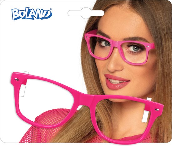 Boland - Partybril neon roze Neon,Roze - Volwassenen - Geen verkleedthema - - Boland