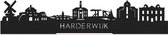 Standing Skyline Harderwijk Zwart hout - 60 cm - Woondecoratie design - Decoratie om neer te zetten en om op te hangen - Meer steden beschikbaar - Cadeau voor hem - Cadeau voor haar - Jubileum - Verjaardag - Housewarming - Interieur - WoodWideCities