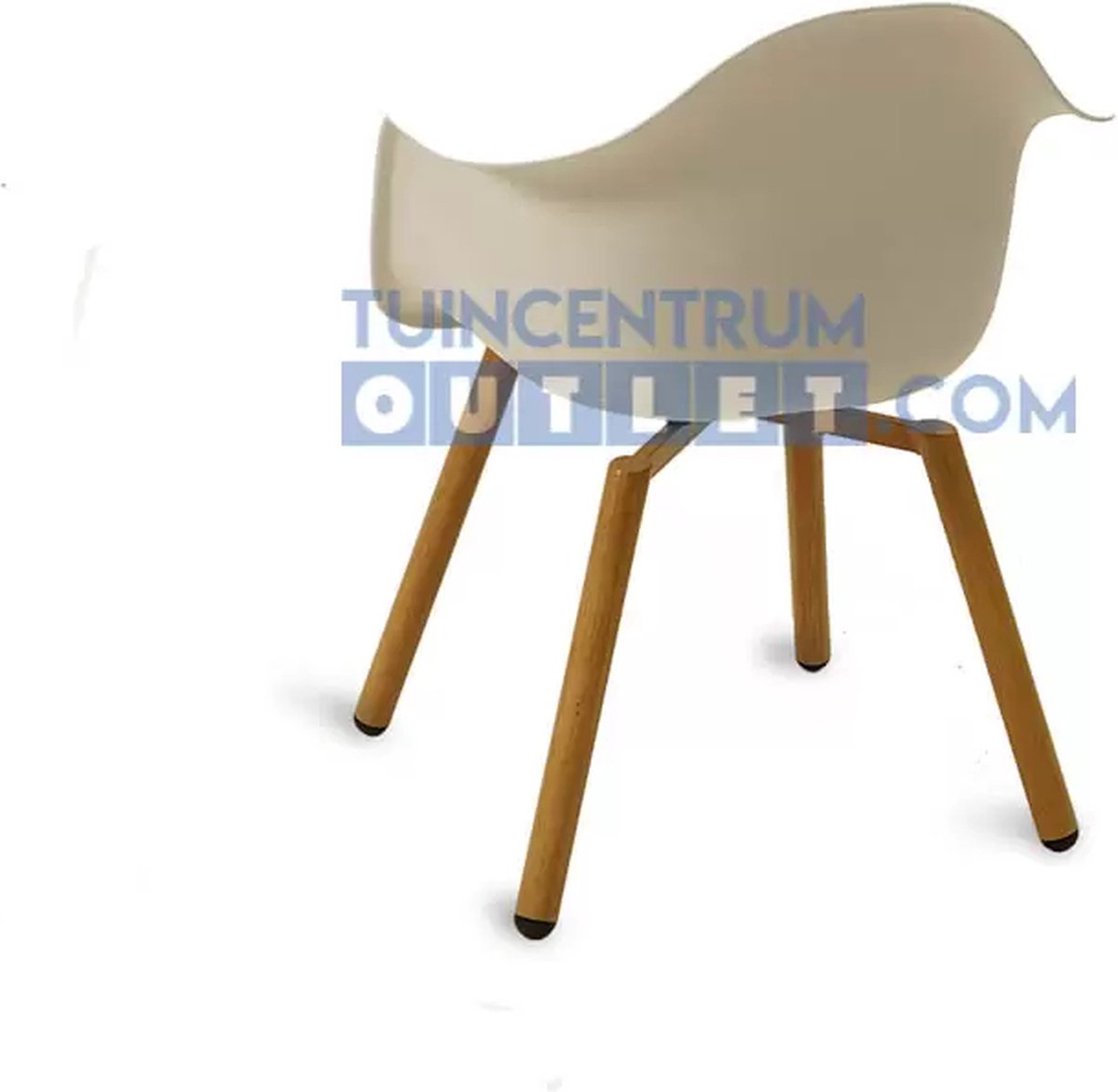 Lesli Living Chaise bistro Montreux - Blanc - 62,5x44x82,5cm - Set de 4