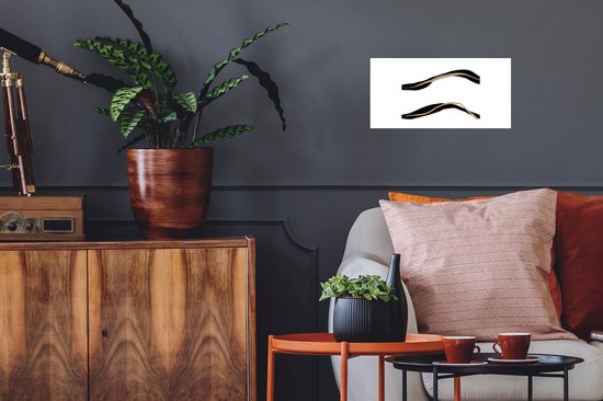 Stickers muraux - Film autocollant - Ligne - Zwart - Design - 40x20 cm - Film adhésif - Stickers muraux Chambre d'enfant - Papier peint autocollant