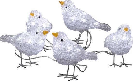 Konstsmide - Lichtsnoer met 5 vogeltjes - 40 lamps LED voor buiten