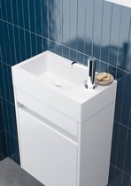 Saqu Florence Toiletmeubel - Glans Wit - Fonteinmeubel - WC Kastje - WC Meubel