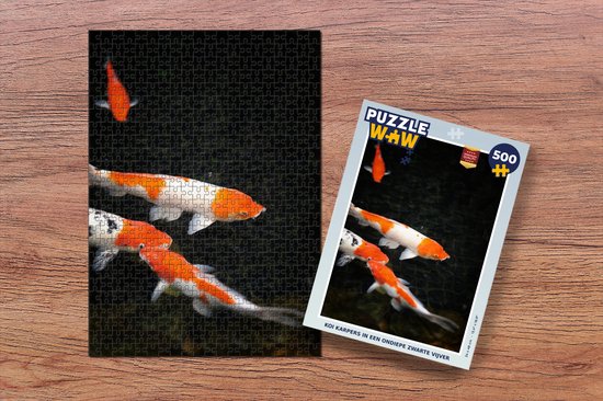 Puzzle Carpe koï dans un étang noir peu profond - Puzzle - Puzzle 500 pièces - Sinterklaas présente - Sinterklaas for big kids