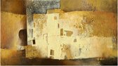 Fotobehangkoning - Behang - Vliesbehang - Fotobehang XXL - Golden Oddity II - Gouden Muur - Abstract & Kunst - 500 x 280 cm
