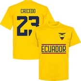 Ecuador Caicedo 23 Team T-shirt - Geel - XL