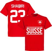 Zwitserland Shaqiri 23 Team T-Shirt - Rood - S