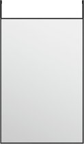 vidaXL - Deurspiegel - 40x60 - cm - glas - en - aluminium - zwart