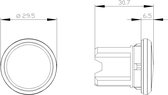 Siemens 3SU1900-0FA10-0AA0 Blinde afsluiting (Ø x h) 29.5 mm x 30.7 mm Zwart 1 stuk(s)