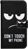ADEL Kunstleren Book Case Pasjes Portemonnee Hoesje Geschikt voor Huawei P8 Lite (2017) - Don't Touch My Phone