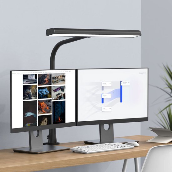 Surrey details vaak Luxe Bureaulamp – Bureau Accessoires – Bureau Verlichting – Ruimtebesparend  – Desk Lamp | bol.com