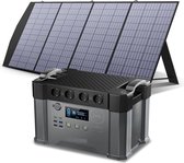 Currero Zonnepaneel Met Accu - Zonnepanelen Compleet Pakket - Zonnepaneel Camper - 2400Wh 2X100W - Zonnepanelen Met Accu
