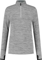 Rogelli Core Hardloopshirt - Lange Mouwen - Dames - Grijs Melange - Maat XL