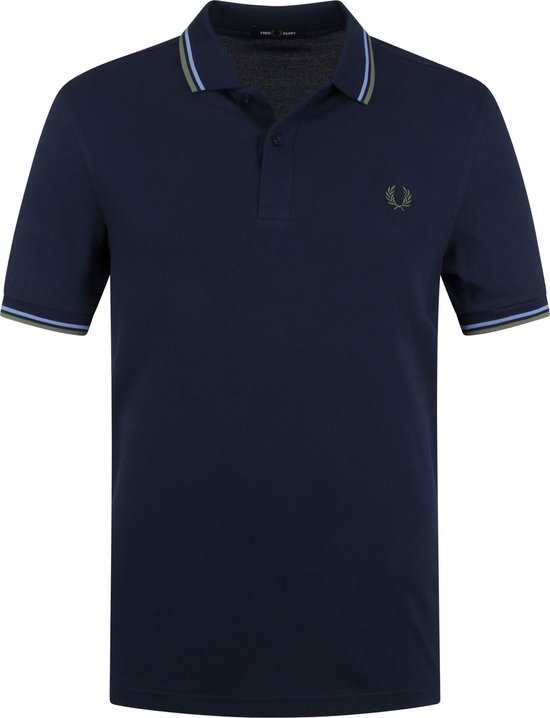 Fred Perry - M3600 Polo Donkerblauw - Modern-fit - Heren Poloshirt Maat S