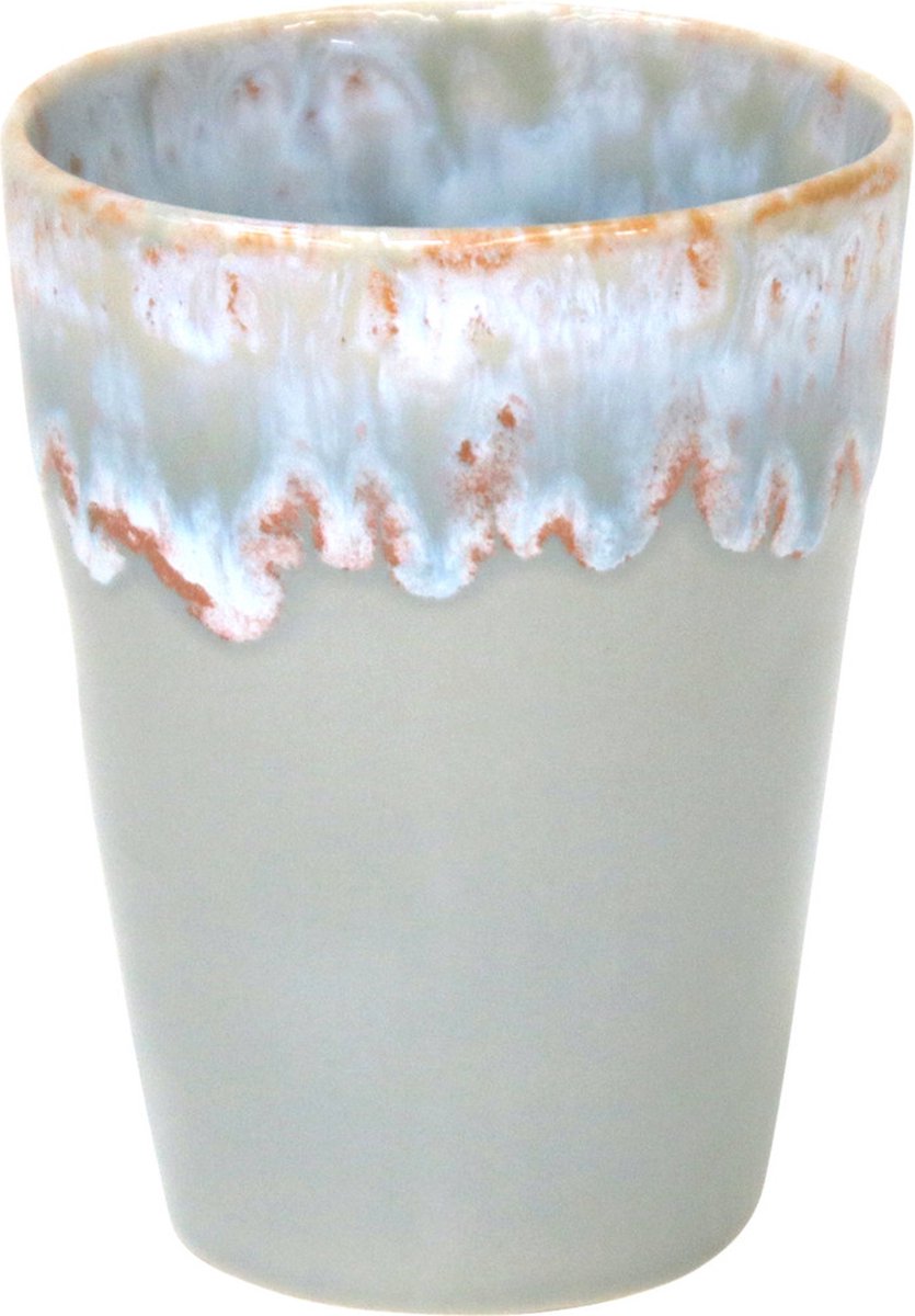 Costa Nova - servies - latte kopje - Grespresso grijs - aardewerk - set van 8 - H 12 cm
