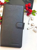 iPhone  12 Pro Max Luxe Bookcase Telefoon hoesje - Kunstleer – Uitneembare 2-in-1 Zwart