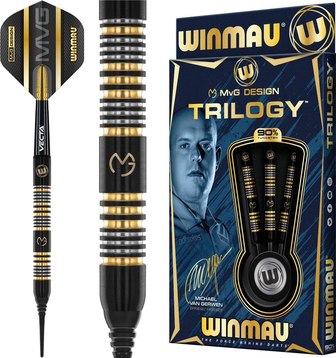 Winmau Michael van Gerwen Trilogy 90% - Soft Tip Darts