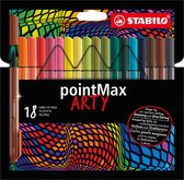 Viltstift STABILO pointmax Arty etui à 18 kleuren - 6 stuks