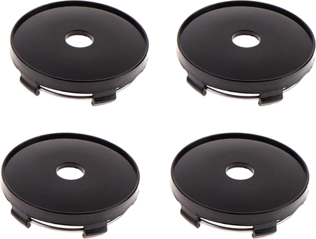 Naafdoppen 60mm Universeel - Zwart - Set van 4 stuks - Wheel center cap - Naafdop - Naafkapjes