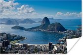 Rio de Janeiro landschap Poster 180x120 cm - Foto print op Poster (wanddecoratie woonkamer / slaapkamer) / Brazilië Poster XXL / Groot formaat!