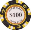 Afbeelding van het spelletje Poker chips - Poker - Pokerset - Poker chip met waarde 100 - Monte Carlo poker chip - Fiches - Poker fiches - Poker chip - Klei fiches - Cave & Garden
