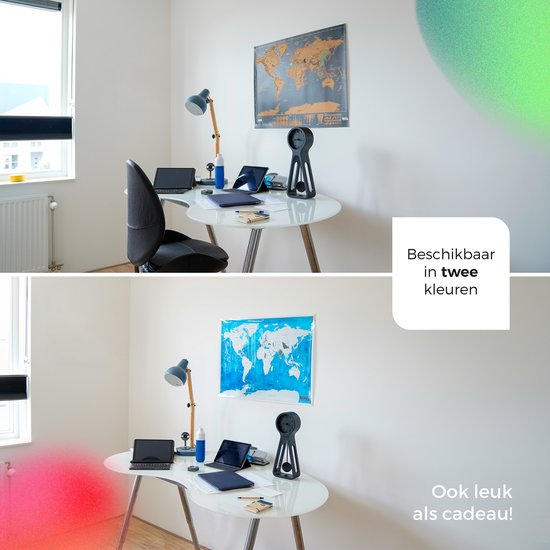 Triple J - Carte du Wereldkaart à Scratch - Carte du monde à gratter - Zwart