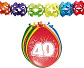 Folat - 40 jaar feestartikelen pakket - 2x slingers en 40x ballonnen