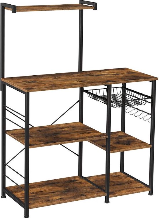Magnetronplank, Magnetron Aanrecht Keukenplank, 2-laags Magnetronplank, Keukenmagnetronplank voor Aanrecht, Magnetronplank 57 * 38 * 38 Cm(Wit
