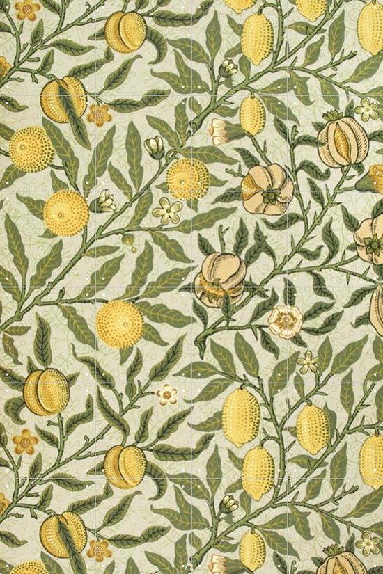 IXXI Fruit yellow - William Morris - Wanddecoratie - 120 x 80 cm