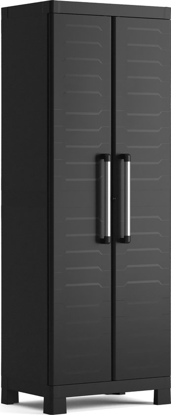 Keter Detroit Opbergkast - Multipurpose - 3 planken - 45x65x182cm - Zwart