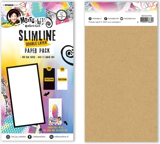 Studio Light Mixed-Up Collection Paper Pack Slimline Double Layer